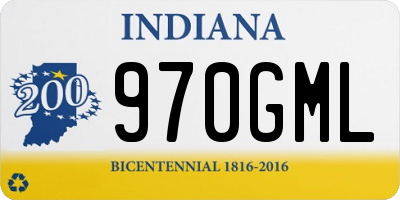 IN license plate 970GML