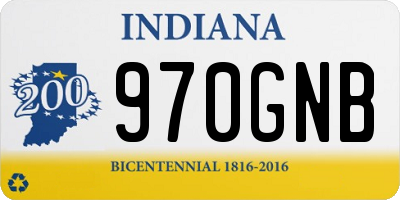 IN license plate 970GNB