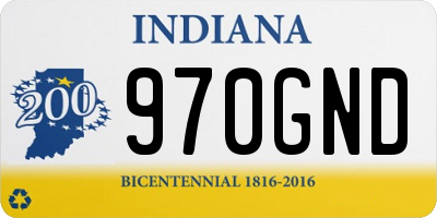 IN license plate 970GND