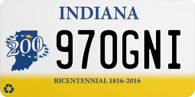 IN license plate 970GNI