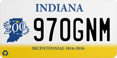 IN license plate 970GNM