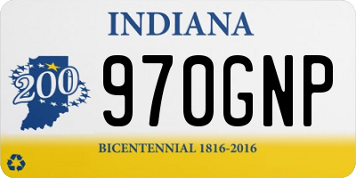 IN license plate 970GNP