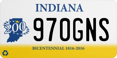IN license plate 970GNS
