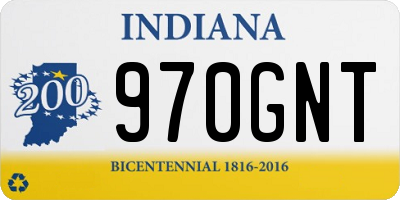 IN license plate 970GNT
