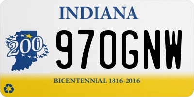 IN license plate 970GNW