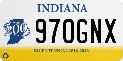 IN license plate 970GNX