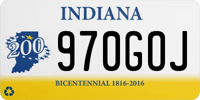 IN license plate 970GOJ