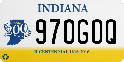 IN license plate 970GOQ