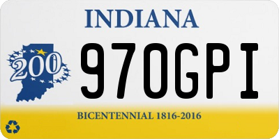 IN license plate 970GPI