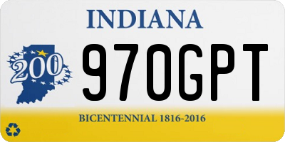 IN license plate 970GPT