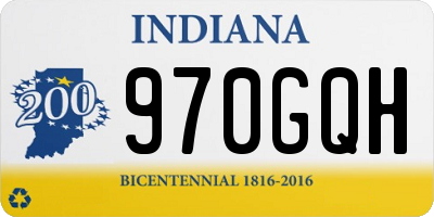 IN license plate 970GQH
