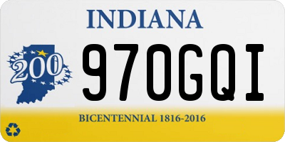 IN license plate 970GQI