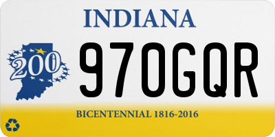 IN license plate 970GQR