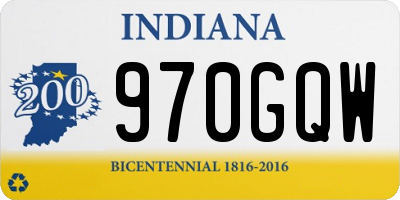 IN license plate 970GQW