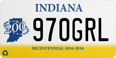 IN license plate 970GRL