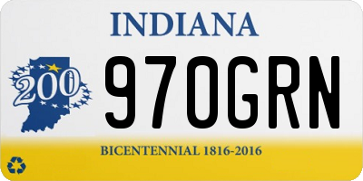 IN license plate 970GRN
