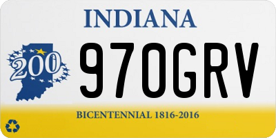 IN license plate 970GRV