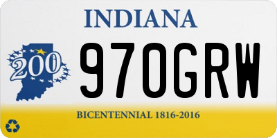 IN license plate 970GRW