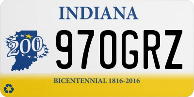 IN license plate 970GRZ