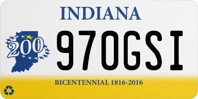 IN license plate 970GSI