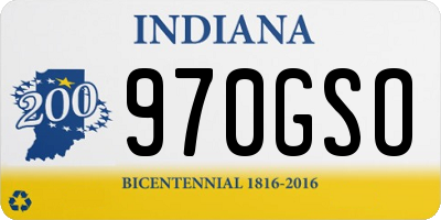 IN license plate 970GSO
