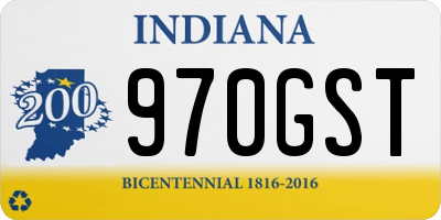 IN license plate 970GST