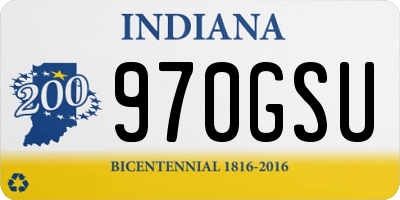 IN license plate 970GSU