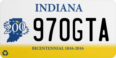 IN license plate 970GTA
