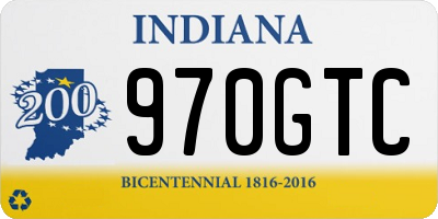 IN license plate 970GTC
