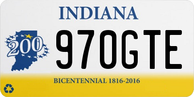 IN license plate 970GTE