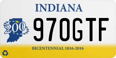 IN license plate 970GTF