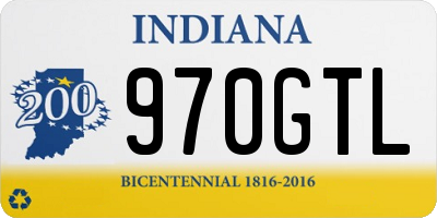 IN license plate 970GTL