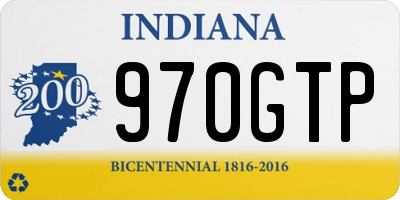 IN license plate 970GTP