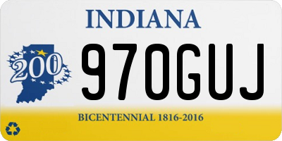 IN license plate 970GUJ