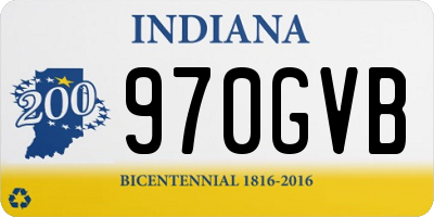 IN license plate 970GVB
