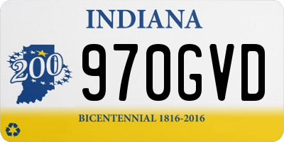 IN license plate 970GVD