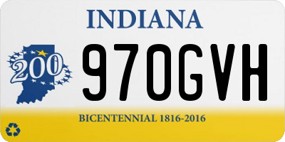 IN license plate 970GVH