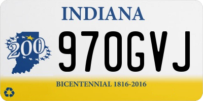 IN license plate 970GVJ