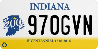 IN license plate 970GVN