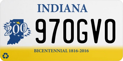 IN license plate 970GVO