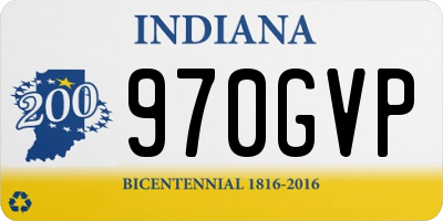 IN license plate 970GVP