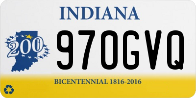 IN license plate 970GVQ