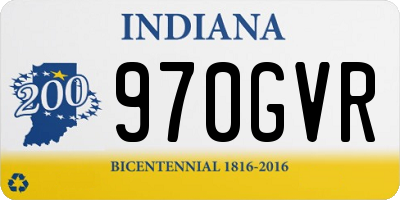 IN license plate 970GVR