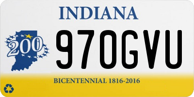 IN license plate 970GVU