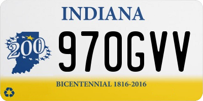 IN license plate 970GVV