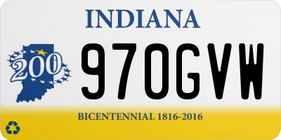 IN license plate 970GVW