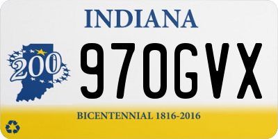 IN license plate 970GVX