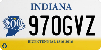 IN license plate 970GVZ