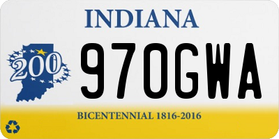 IN license plate 970GWA