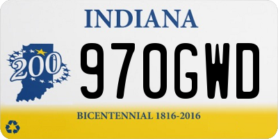 IN license plate 970GWD
